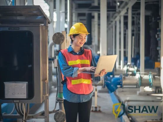 Engineer analyzing electrical system performance in an industrial plant to evaluate capacity for future equipment upgrades.
